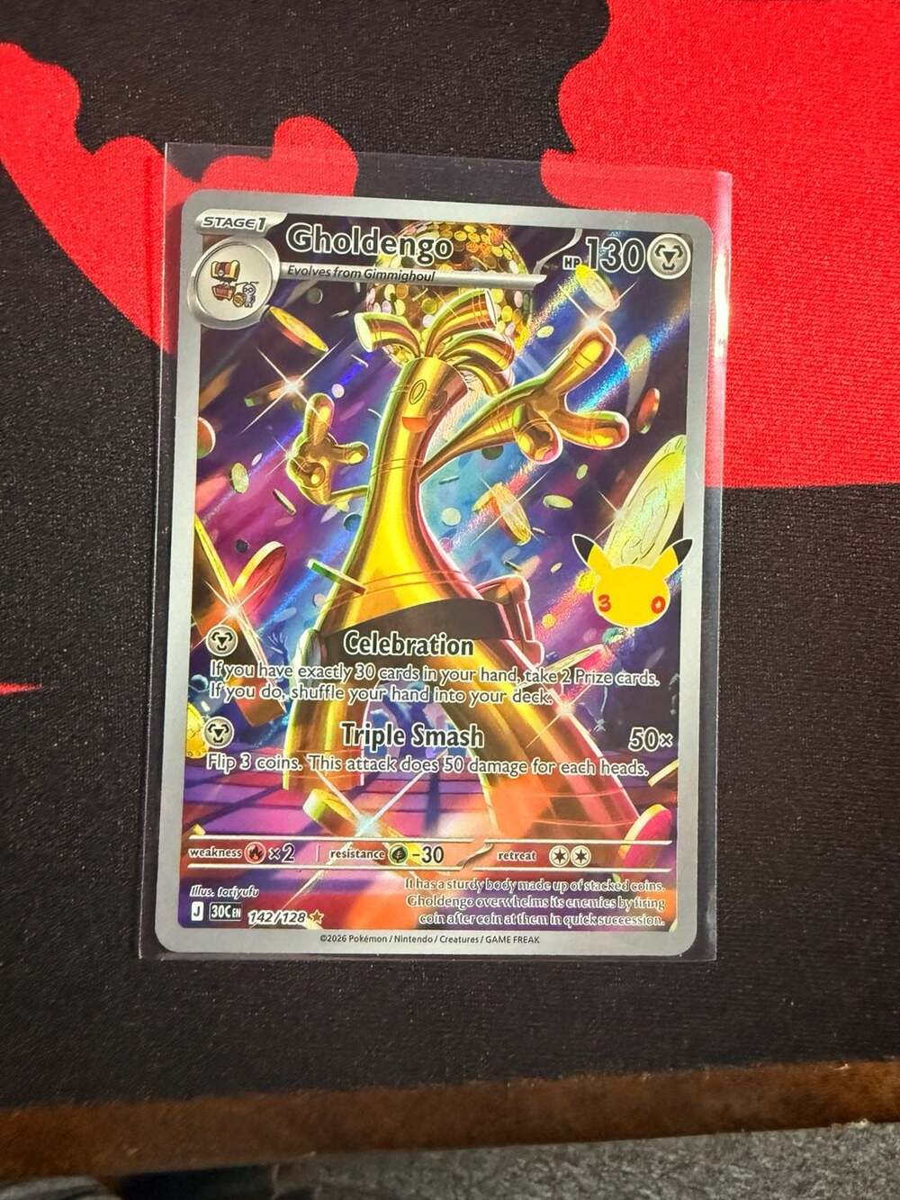 Pokemon Gholdengo Celebration 142/128 Holo Rare